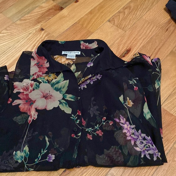 Notations Tops - Women’s see threw dress shirt size XL